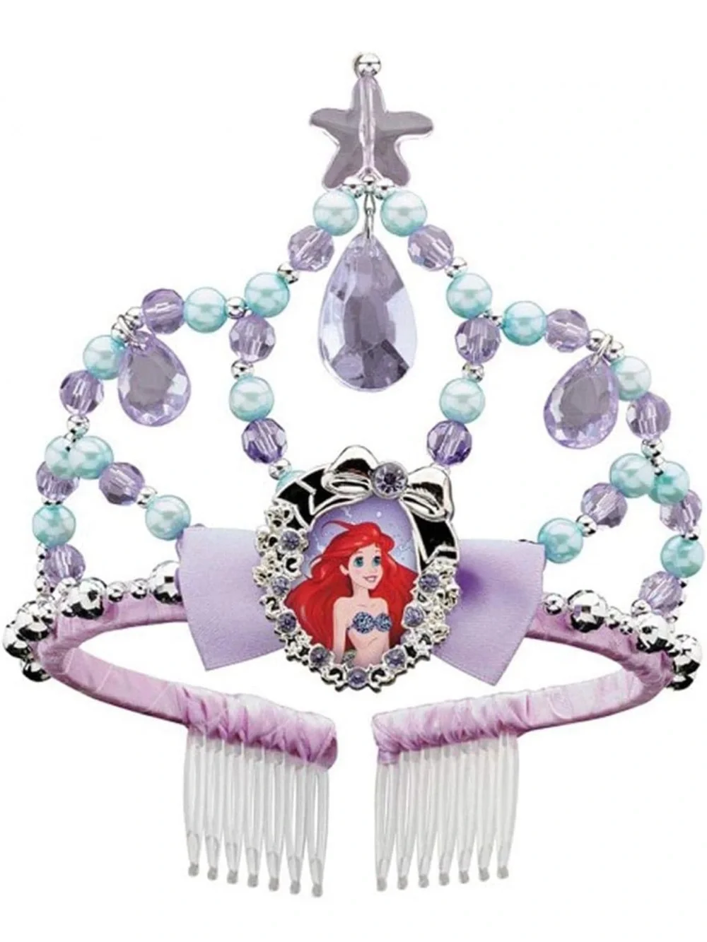 NWT DISNEY LITTLE MERMAID ARIEL CLASSIC GIRLS TIARA AND WAND